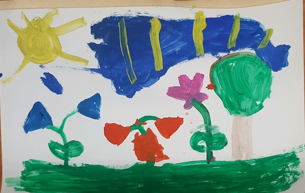 I bambini di San Cristoforo disegnano il giardino